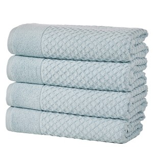 Cotton Quick-Dry Textured Towels - Great Bay Home. - 1 of 4