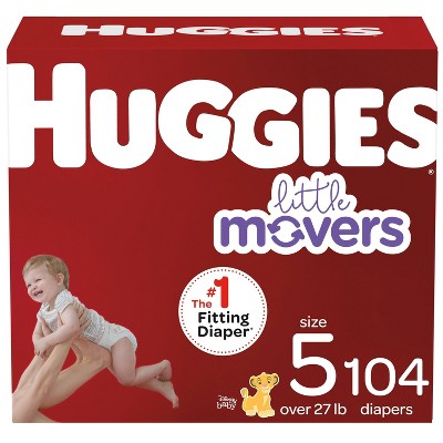 Huggies Little Movers Baby Disposable Diapers - Size 5 - 104ct
