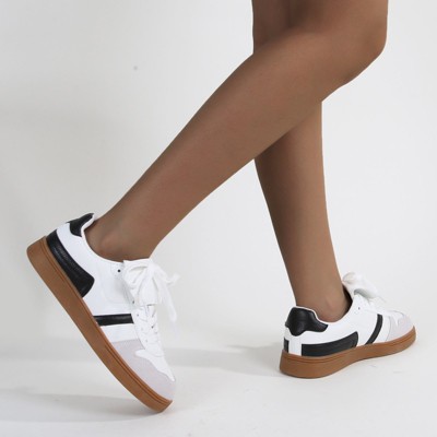 Женские кроссовки BERNESS Women's Lupita Folded Tongue Gum Sole Sneakers White 6 — фото 5