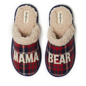 Dearfoams Women's Mama Bear Plaid Mom Scuff Slipper - 1 of 4