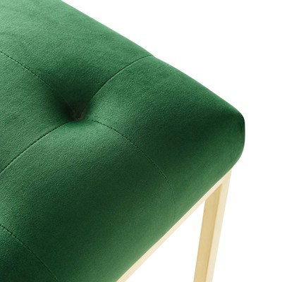 Privy Gold Emerald Performance Velvet Dining Chair with Swivel Seat