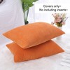 PiccoCasa Soft Corduroy Striped Throw Pillow Case with Zipper 2 Pcs - 4 of 4