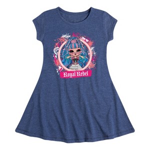 Girls' - LOL Surprise! - Royal Rebel Fit & Flair Cap Sleeve Dress - 1 of 3