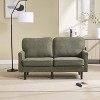 APRILSOUL Boucle Mid Century Modern Loveseat Sofa, Removable Pillow Cover, USB Ports, Comfy Couch for Living Room - 3 of 4