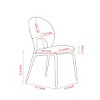Modern Dining Chairs Set of 2, PU-Leather Chairs with Metal Legs and Backrest, 2 Seater Modern Desk Chair for Living Room-Coolbibila - 4 of 4