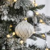 Whisen D3.9X4.3"H Christmas Ball Ornaments, Glass Decorative Hanging Ball Christmas Tree Ornaments, Set of 6 - 2 of 4