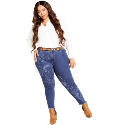 Avenue Women's Plus Size Demi Skinny Jean