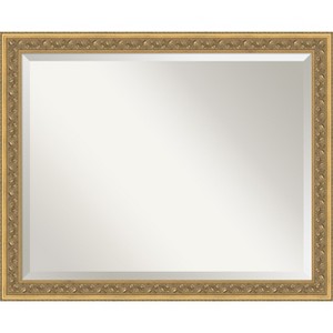 Amanti Art Carter Dark Gold Beveled Wood Framed Bathroom Vanity Wall Mirror - 1 of 4