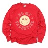 Simply Sage Market S.W.Smiley Valentine Yellow Smiley Face Garment Dyed Long Sleeve - 2 of 4