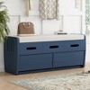 Bella Depot 43''W Rustic Storage Bench with 2 Drawers - 4 of 4