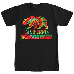 Men's Lost Gods Tie-Dye Print California Flag T-Shirt - 1 of 4