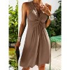 Imily Bela Elegant V Neck Knot Front A Line Tank Dress Summer Casual Comfort - 3 of 4