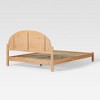Saracina Home Queen Arched Headboard Bed Cerused White: Boho Solid Pine, Platform Frame - 4 of 4