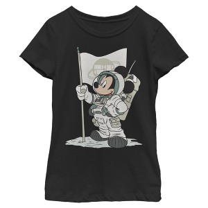 Girl's Disney Mickey Mouse Astronaut T-Shirt - 1 of 4