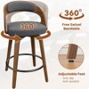 Gikpal Bar Stools, 26" Counter Height Barstools with Bentwood Legs, Swivel Counter Stools with Back, Modern Faux Leather Upholstered Bar Chairs - 3 of 4