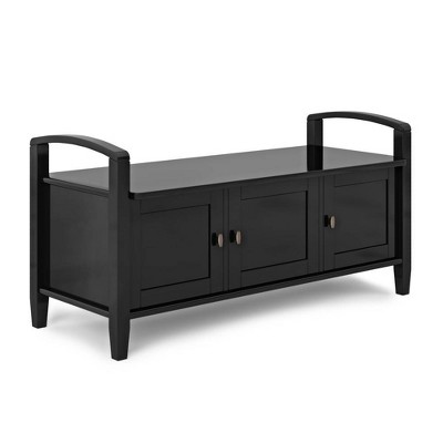 Black bench for online entryway