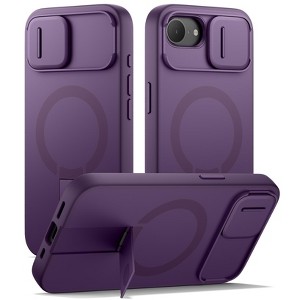 SURITCH Magnetic Case Compatible with iPh one 16e, Shockproof Protective Cover with Slide Camera Cover and Adjustable Kickstand - 1 of 4