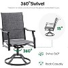 Set of 2 360° Swivel Outdoor Dining Chairs - Textilene Fabric Metal Armchairs for All-Weather Use, Ergonomic Design Ideal - 3 of 4