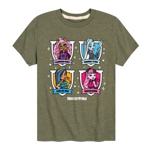 Boys' - Monster High - Character Grid Short Sleeve Graphic T-Shirt - 1 of 4
