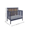 FURNIinspire Cribs 4 In 1 Convertible Crib Baby Bed Toddler Bed Baby Sied Bed, Bedside Crib, Baby Products, Baby Furniture, Blue, 56.75"*29.5"*45.25" - 3 of 4