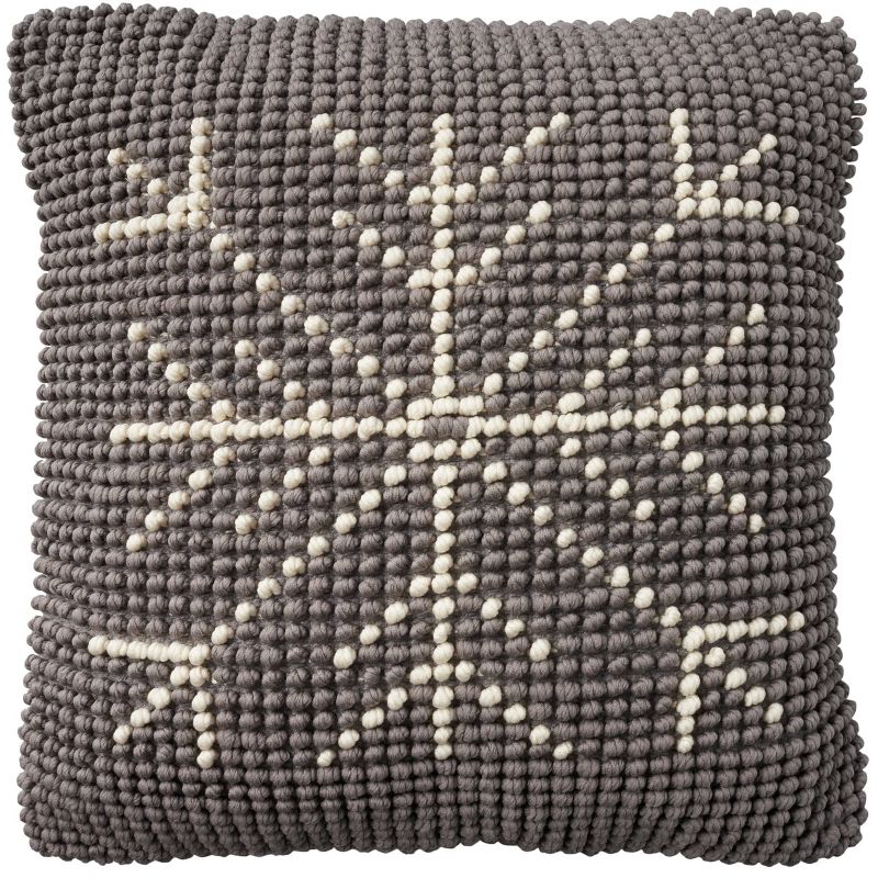 20"x20" Oversize Holiday Loop Snowflake Indoor Square Throw Pillow - Mina Victory, 1 of 10