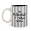 Silver Buffalo Addams Family Wednesday "On Wednesdays We Wear Black" Ceramic Mug | 20 Ounces - 2 of 4
