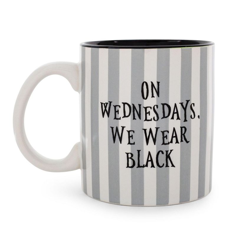 Silver Buffalo Addams Family Wednesday "On Wednesdays We Wear Black" Ceramic Mug | 20 Ounces, 2 of 7