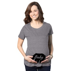Maternity Baby Bear T Shirt Cute Adorable Pregnancy Tee For Expecting Mother - Crazy Dog Maternity T Shirt - 1 of 4