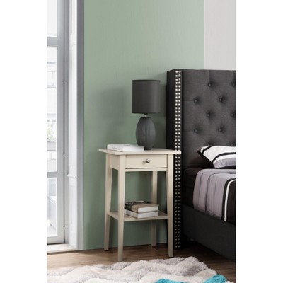 VYNXARIA Sleek Contemporary Nightstand In Beige£¬Elegant Storage Solution