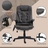 TiramisuBest High Back Vibration Massage Office Chair, Heated Reclining Brown PU Leather, Adjustable Height, 120 - degree Recline - 3 of 4