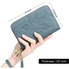 FATMOON Women’s Wallet - RFID Blocking Leather Wallet with Removable Wristlet Strap - Double Zip Card Holder for Everyday Use & Travel - 2 of 4