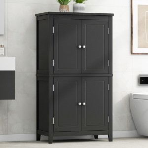 NicBex Bathroom Storage Cabinet with Adjustable Shelves,Bathroom Floor Cabinet with 4-Door,Freestanding Storage Cabinet for Bathroom,Office - 1 of 4