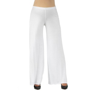 Maternity Comfortable Solid Color Palazzo Pants - 24seven Comfort Apparel™ - 1 of 4