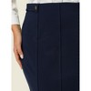 Hobemty Women's Office High Waist Pleated Front Pencil Bodycon Skirts - 4 of 4