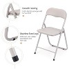 Folding Chairs with Cushion, Outdoor & Indoor Event Portable Metal Folding Chairs with Non-Slip Feet Pads Stackable Chairs - 4 of 4