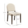 Christopher Knight Home Boyle Mid Century Fabric Upholstered Dining Chairs with Back (Set of 2) - 3 of 4