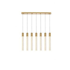 Elegant Lighting Weston 7 - Light Pendant in  Satin Gold - 1 of 4
