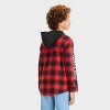 Boys' Marvel Spider-Man Plaid Jacket - Red/Black - 3 of 4