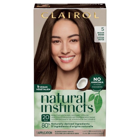 Natural Instincts Clairol Demi-permanent Hair Color - 5 Medium Brown,  Hazelnut - 1 Kit : Target