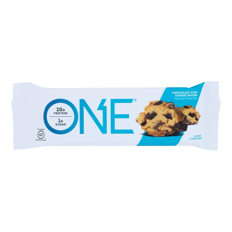 One Bar Chocolate Chip Cookie Dough Protein Bar - Case of 12/60 grm, 2 of 8
