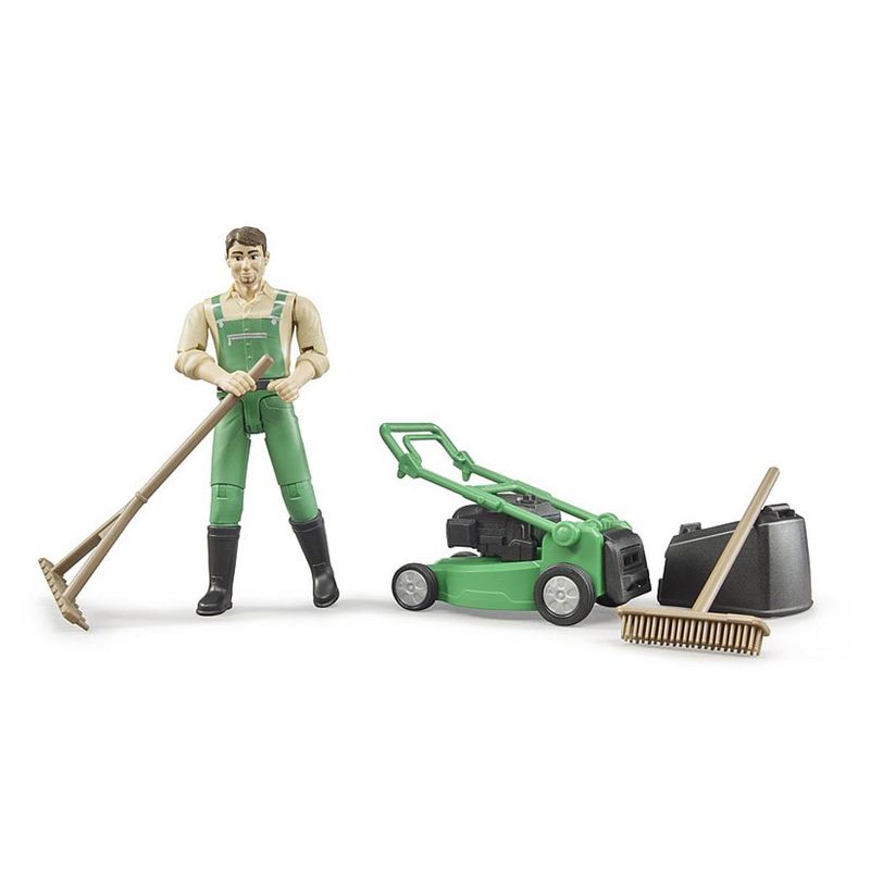 Bruder bworld Gardener with Lawn Mower and Accessories, 3 of 4
