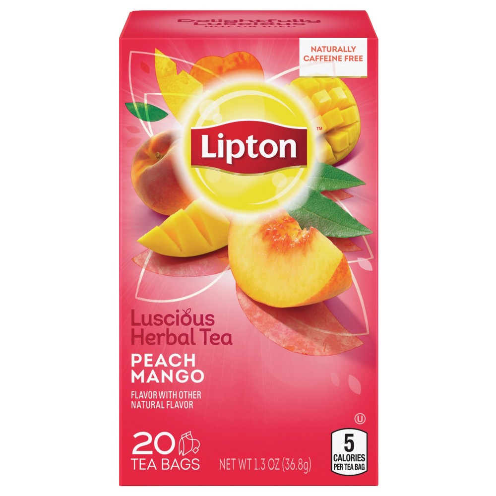 UPC 041000531491 product image for Lipton Peach Mango Herbal Tea - 20ct | upcitemdb.com