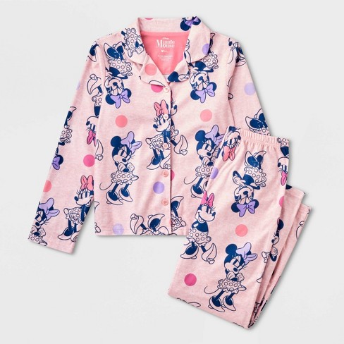 Disney Minnie Mouse Toddler Girls Bathrobe Robe Pajamas Pink