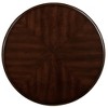 HDZNVF 22 inch Retro Round End Table, Solid Wood Sofa Side Table with Shelf, Cherry - 3 of 4