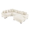 Aukfa Oversized Cloud Modular Corduroy Sofa Sectional with Ottoman - Reversible Deep Seat Couch for Living Room - 2 of 4