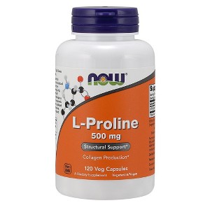 L-Proline 500 mg by Now Foods  -  120 VegCap - 1 of 2