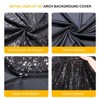 7.2/6.6/6 ft Sequin Wedding Arch Cover Spandex White Arch Backdrop Stand Cover for Party,Birthday, Baby Shower,Ceremony Banquet Decor (No Arch Stand) - 4 of 4