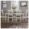 Shelby 7pc Extendable Dining Set White - Crosley: Traditional Farmhouse Style, Rubberwood & MDF Construction - image 2 of 4