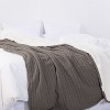 Cotton Cable Knit Blanket, Soft Warm Fleece Blanket for Couch & Bed Decor - NTBAY - 4 of 4