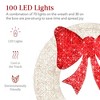 Best Choice Products 30in Pre-Lit Outdoor Christmas Wreath, LED Metal Holiday Décor w/ 100 Lights, Bow - 3 of 4